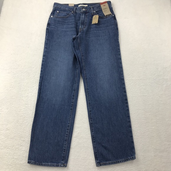 Levi's Denim - Levis 94 Baggy Women's Jeans 30x31 Blue Denim Straight Leg Relaxed Loose NEW